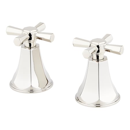 Signature Hardware Cross Handles for Elita Widespread Faucet Polished Nickel