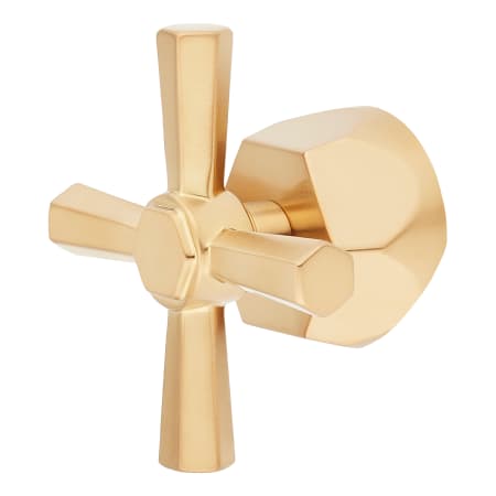 Signature Hardware Cross Handles for Elita Freestanding Tub Faucet Brushed Gold