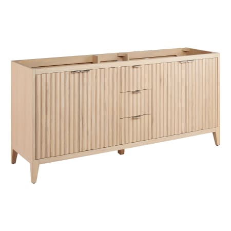 Signature Hardware Bayliss 72" Double Vanity Cabinet Only with Mindi Cabinet - Less Vanity Top Stoneware White