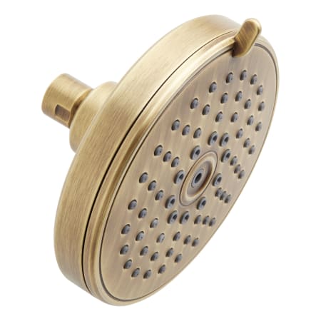 Signature Hardware FundamentALL 6" Round Multifunction 1.75 GPM Shower Head Aged Brass