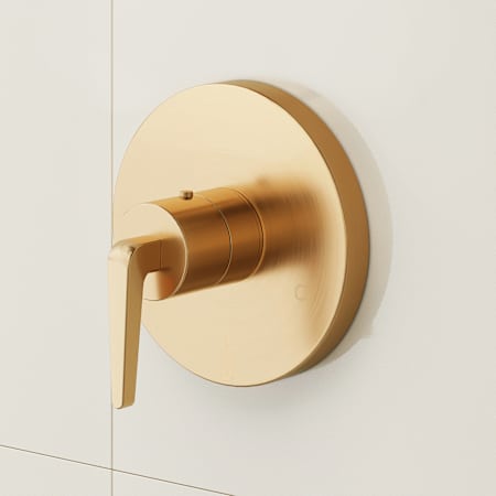 Signature Hardware Drea Thermostatic Valve Trim - 1/2" Rough-In Valve Included Brushed Gold