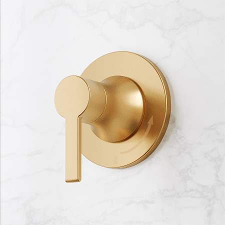 Signature Hardware Lentz Single Handle Volume Control Valve Trim - Less Valve Brushed Gold