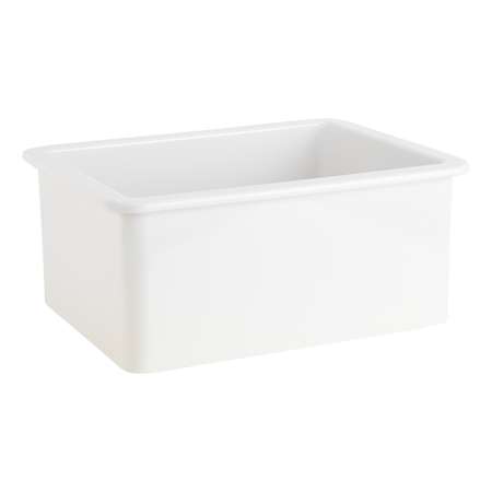 Signature Hardware Derin 24" Undermount or Drop-In Single Basin Fireclay Kitchen Sink White