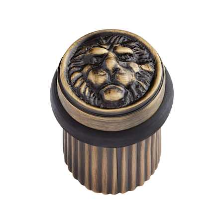 Signature Hardware Fauna 2 Inch Floor Mounted Peg Door Stop Antique Brass
