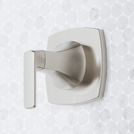Signature Hardware Sefina Single Handle Volume Control Valve Trim - Less Valve Brushed Nickel