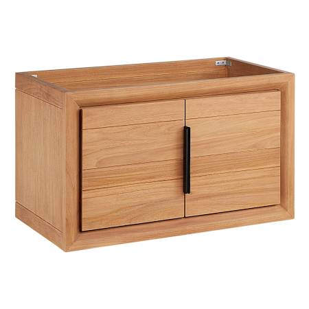 Signature Hardware Aliso 30" Wall Mount Teak Single Basin Vanity Cabinet - Cabinet Only - Less Vanity Top Natural Teak
