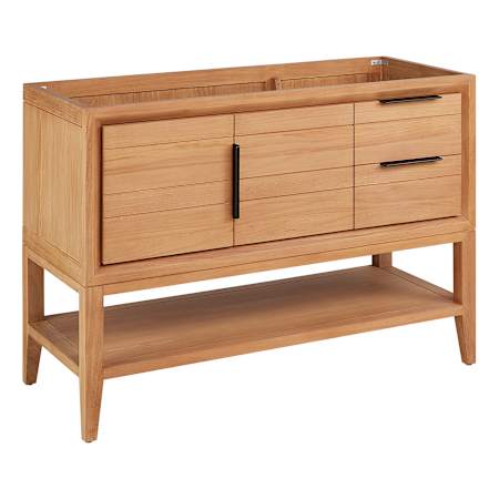 Signature Hardware Aliso 48" Console Teak Single Basin Vanity Cabinet - Cabinet Only - Less Vanity Top Natural Teak