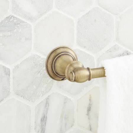 Signature Hardware Beasley 18" Towel Bar Aged Brass