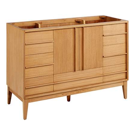 Signature Hardware Sybill 48" Freestanding Teak Vanity - Cabinet Only - Less Vanity Top Natural Teak