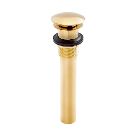 Signature Hardware 1-1/2" Mushroom Style Pop-Up Bathroom Drain Brushed Gold
