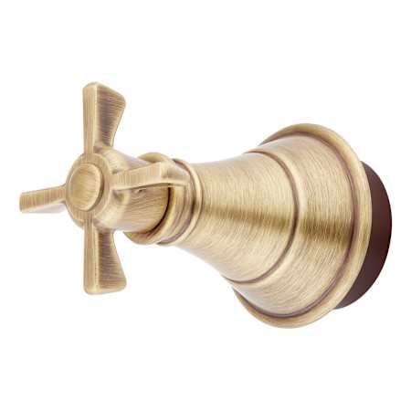 Signature Hardware Cross Handle for Marceau Pressure Balance Shower Trim Aged Brass