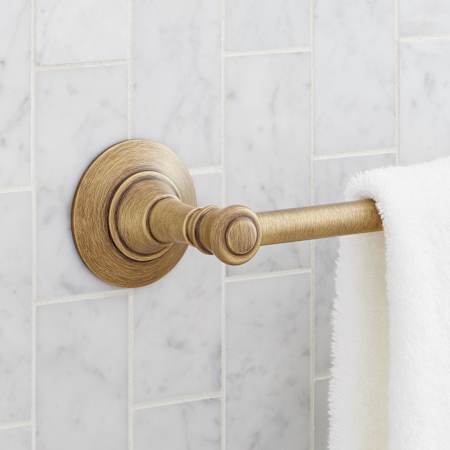Signature Hardware Marceau 24" Towel Bar Aged Brass