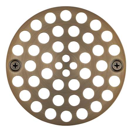 Signature Hardware Modern Shower Drain Strainer Aged Brass
