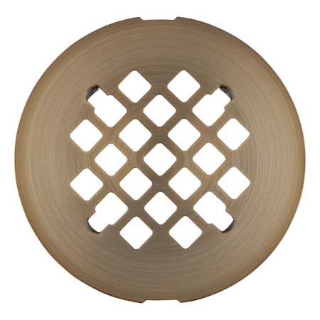 Signature Hardware Modern Snap-In Shower Drain Strainer Aged Brass