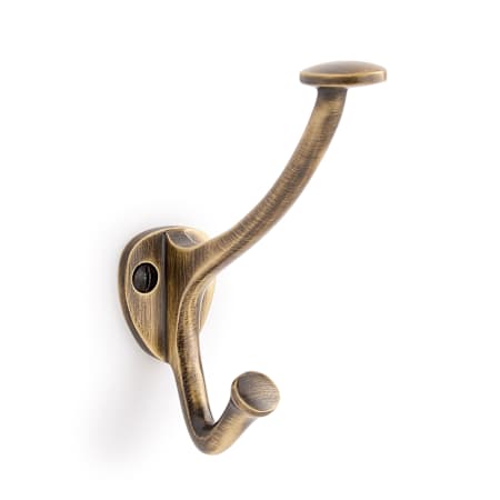 Signature Hardware Cavill Brass Double Robe Hook Antique Brass