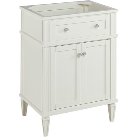Signature Hardware Elmdale 24" Single Vanity Cabinet Only with Mahogany Cabinet - Less Vanity Top White