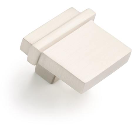 Signature Hardware Marta Brass 1-3/4 Inch Square Cabinet Knob Brushed Nickel