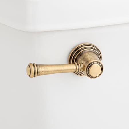 Signature Hardware Key West Toilet Tank Handle Aged Brass