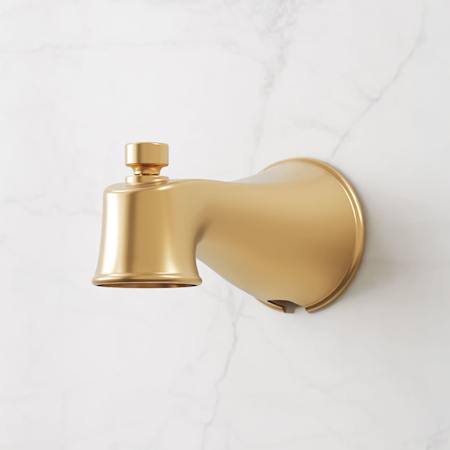 Signature Hardware Pendleton 5-3/4" Integrated Diverter Tub Spout Brushed Gold