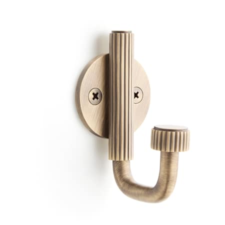 Signature Hardware Brixlee Single Robe Hook Antique Brass