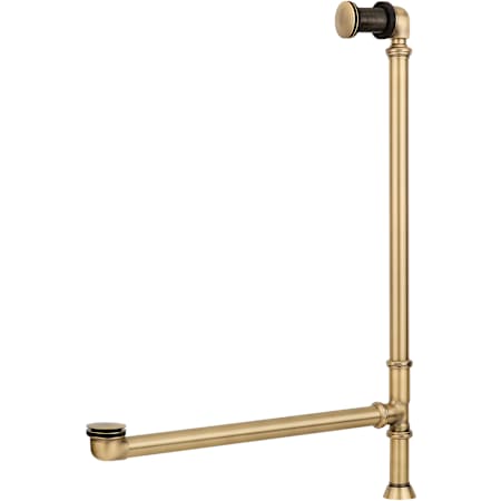 Signature Hardware Pop Up Tub Drain with Overflow Aged Brass