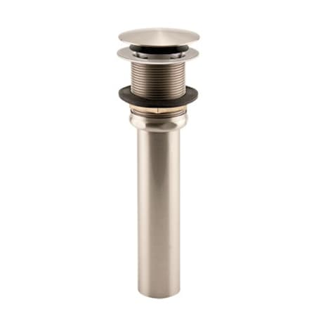 Signature Hardware Mushroom Pop Up Drain with 1-1/2 Inch Tubing Brushed Nickel