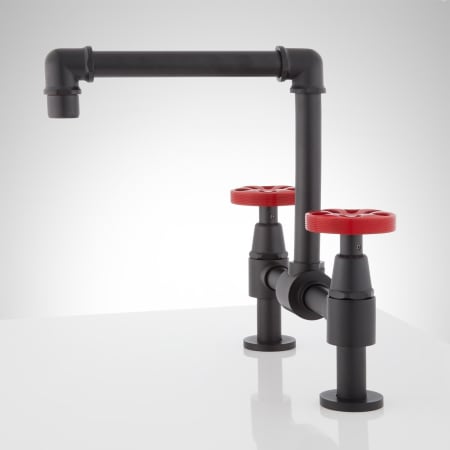 Signature Hardware-929279-NO-Black and Red Handles - Side