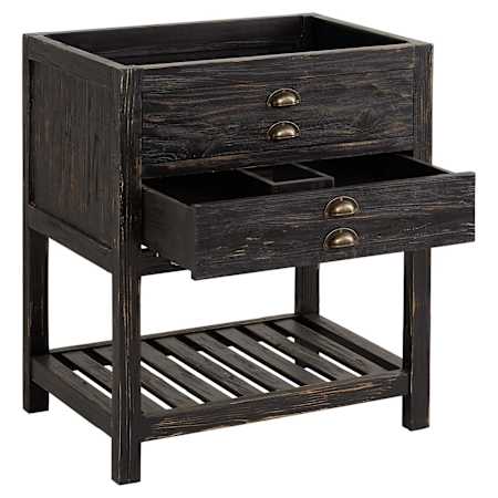 Signature Hardware-942248-R-Vanity Cabinet Base Only Opened View at Angle