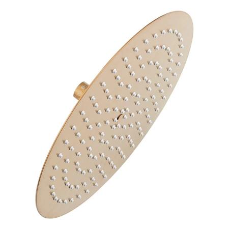 Signature Hardware 2.5 GPM 12" Wide Contemporary Rain Shower Head Brushed Gold