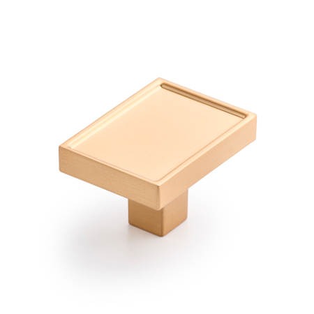 Signature Hardware Matilde 1 Inch Rectangular Cabinet Knob Brushed Gold