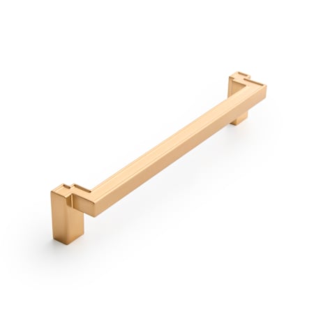 Signature Hardware Matilde 6-5/16 Inch Center to Center Drop Cabinet Pull Brushed Gold