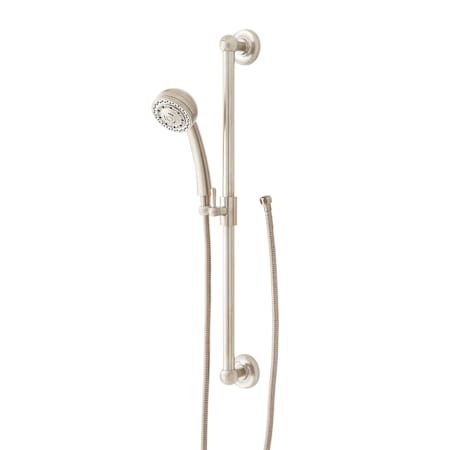 Signature Hardware 1.8 GPM Traditional Multi Function Hand Shower Package - Includes 30" Slide Bar and Hose Brushed Nickel