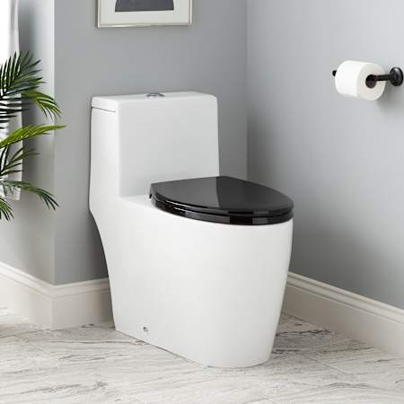 Signature Hardware Sitka 1.28 GPF One Piece Elongated Toilet - Seat Included, ADA Compliant White