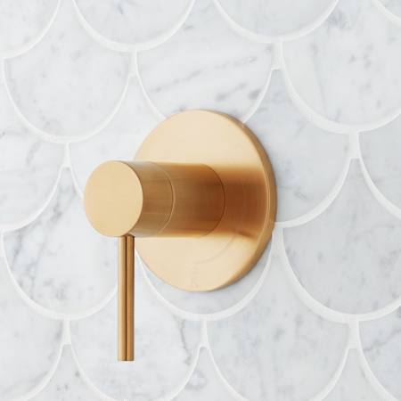 Signature Hardware Lexia Volume Control Trim - 1/2" Rough In Valve Included Brushed Gold