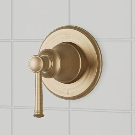Signature Hardware Beasley Volume Control Trim - 3/4" Rough-In Valve Included Aged Brass