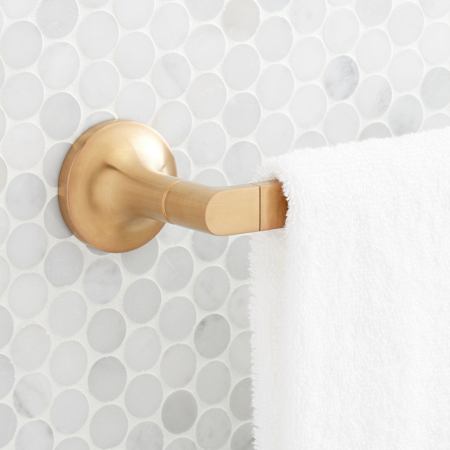 Signature Hardware Lentz 18" Towel Bar Brushed Gold