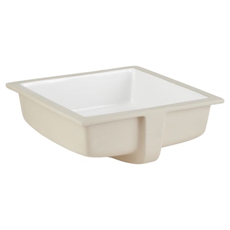 Signature Hardware Destin 16" Rectangular Porcelain Undermount Bathroom Sink with Overflow White