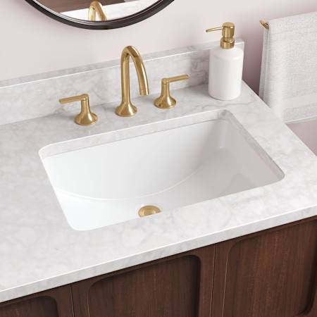 Signature Hardware Myers 21" Rectangular Porcelain Undermount Bathroom Sink White