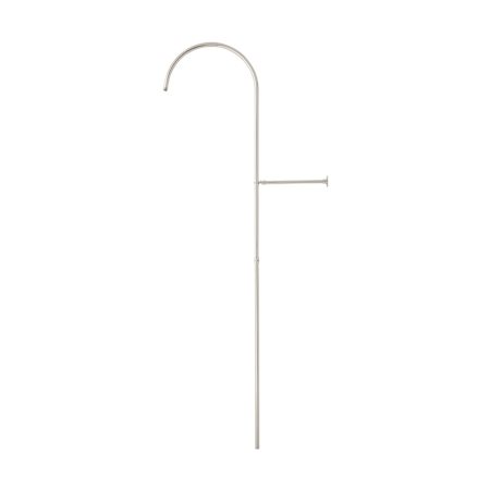 Signature Hardware 78" Shower Riser Pipe with 18" Arching Shower Arm Brushed Nickel