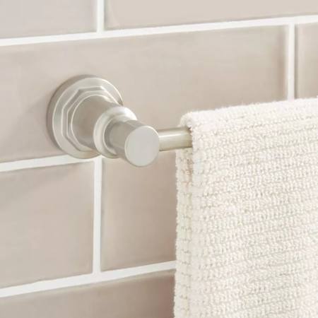 Signature Hardware Greyfield 18" Towel Bar Brushed Nickel