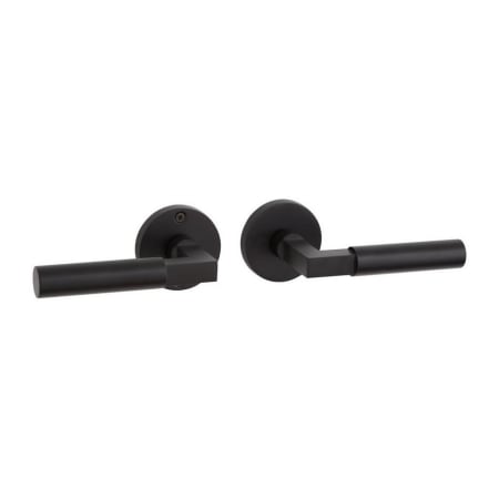 Signature Hardware Tolland Right Hand Solid Brass Passage Door Knob Set with 2-3/8" Backset Matte Black
