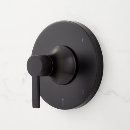 Signature Hardware Lentz Pressure Balanced Valve Trim Only - Less Handle and Rough-In Valve Matte Black