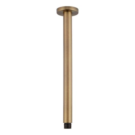 Signature Hardware 12" Round Ceiling-Mount Shower Arm Aged Brass