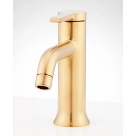 Signature Hardware Lentz 1.2 GPM Single Hole Bathroom Faucet Only - Less Handle and No Overflow Brushed Gold