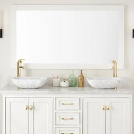 Signature Hardware Fallbrook 56" Vanity Mirror White