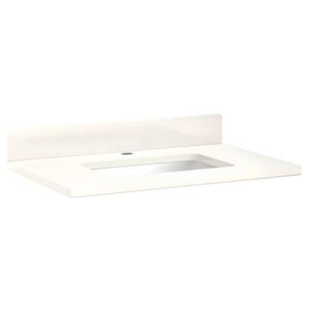 Signature Hardware 31" x 22" 3CM Quartz Vanity Top for Rectangular Undermount Sink with 8" Faucet Holes Arctic White