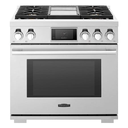 Signature Kitchen Suite 36 Inch Wide 6.3 Cu. Ft. Free Standing Gas Range with Broil Element and Griddle Stainless Steel