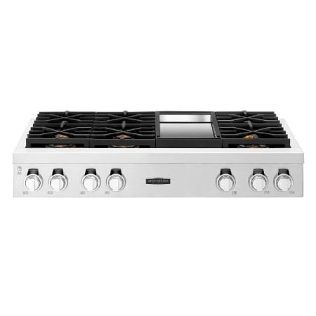 Signature Kitchen Suite 48 Inch Wide 120 Volt 6 Burner Liquid Propane / Natural Gas Rangetop with Front Mounted Controls Stainless Steel