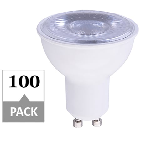 Simply Conserve Pack of (100) - 7 Watt Dimmable GU10 LED Bulb - 500 Lumens, 5000K and 80 CRI N/A