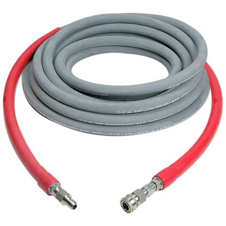 Simpson Simpson R2 200-Foot (3/8") 10,000 PSI Wrapped Rubber High Pressure Hose w/ Quick Connects (Hot / Cold Water) N/A